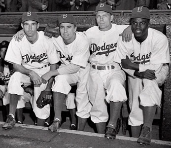 1947 Brooklyn Dodgers' infield